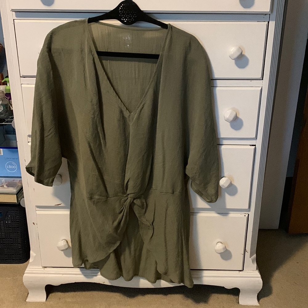 New York and Company Olive Green Shirt